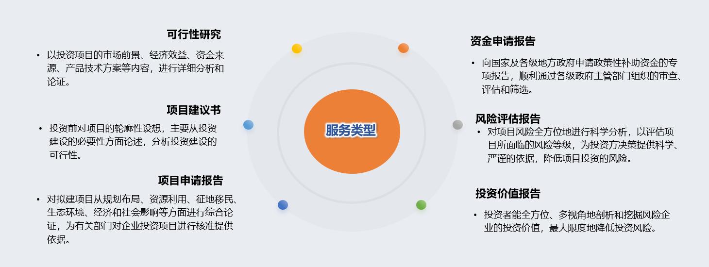 可研报告服务类型